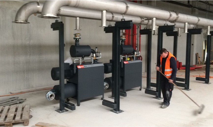 Vakuumzentrale inkl. Rohrleitungsbau